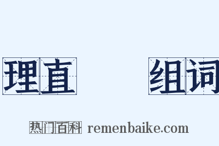 理直氣壯组词是什么意思的图片